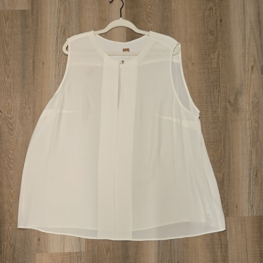 Boss White Sleevless Blouse (Great For Suiting!)